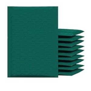 25- 4”x7” Forest Green Bubble Mailers | Small Padded Envelopes